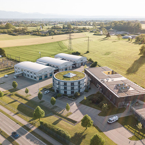Aerial view of the alpha Racing Competence Center