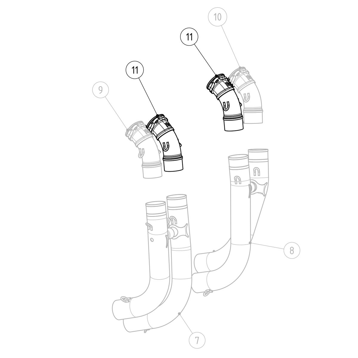 Akrapovic header flange middle, titanium