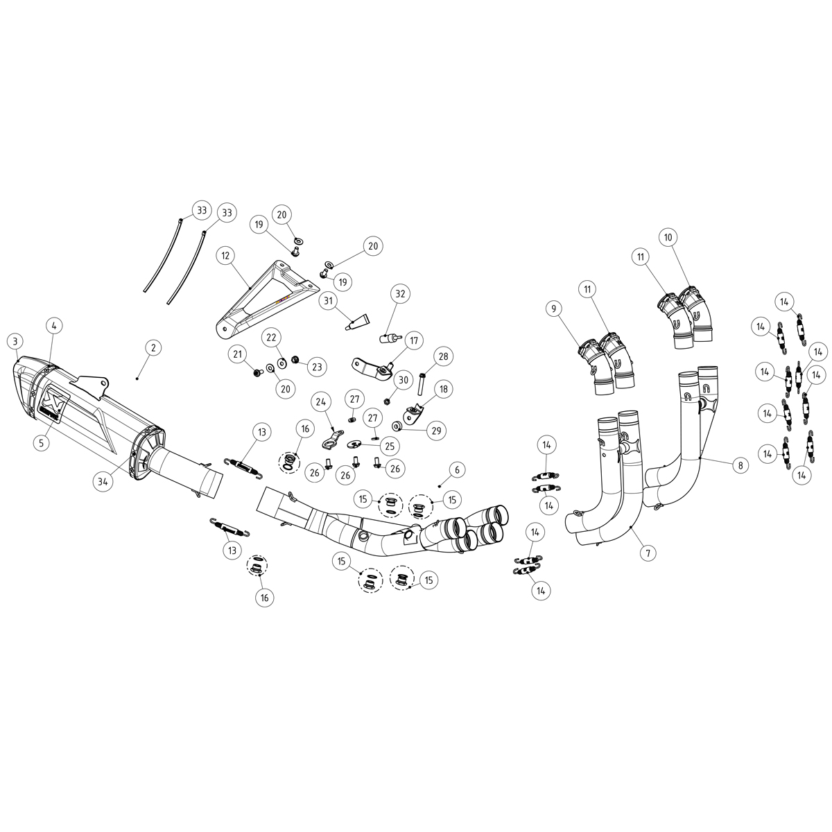 Akrapovic Evolution Line, M RR 2025-